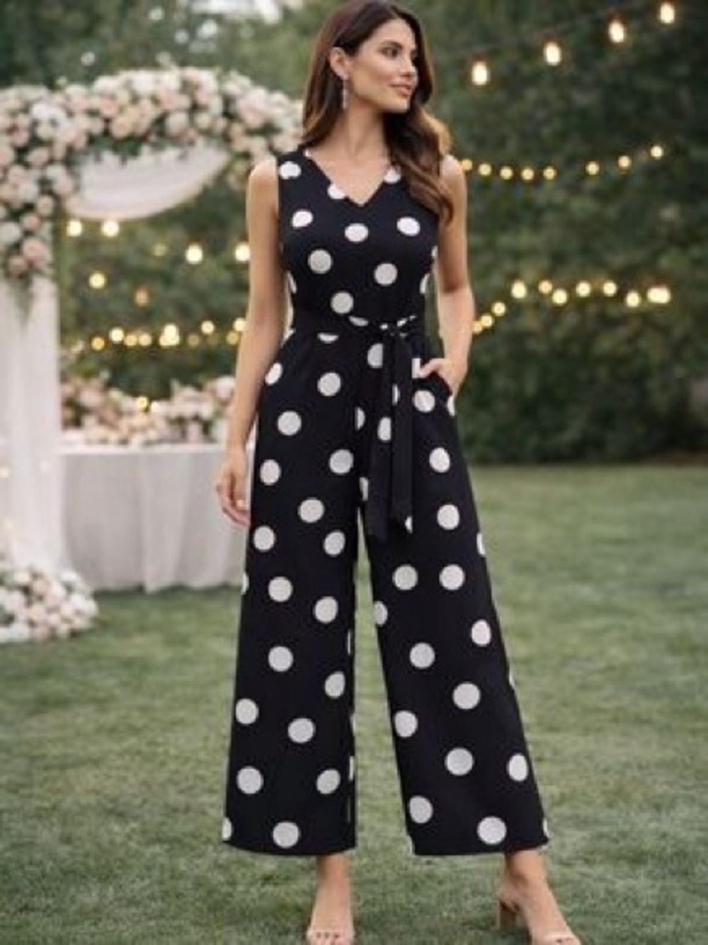 Frank Lyman Design Wide-Leg Jumpsuit